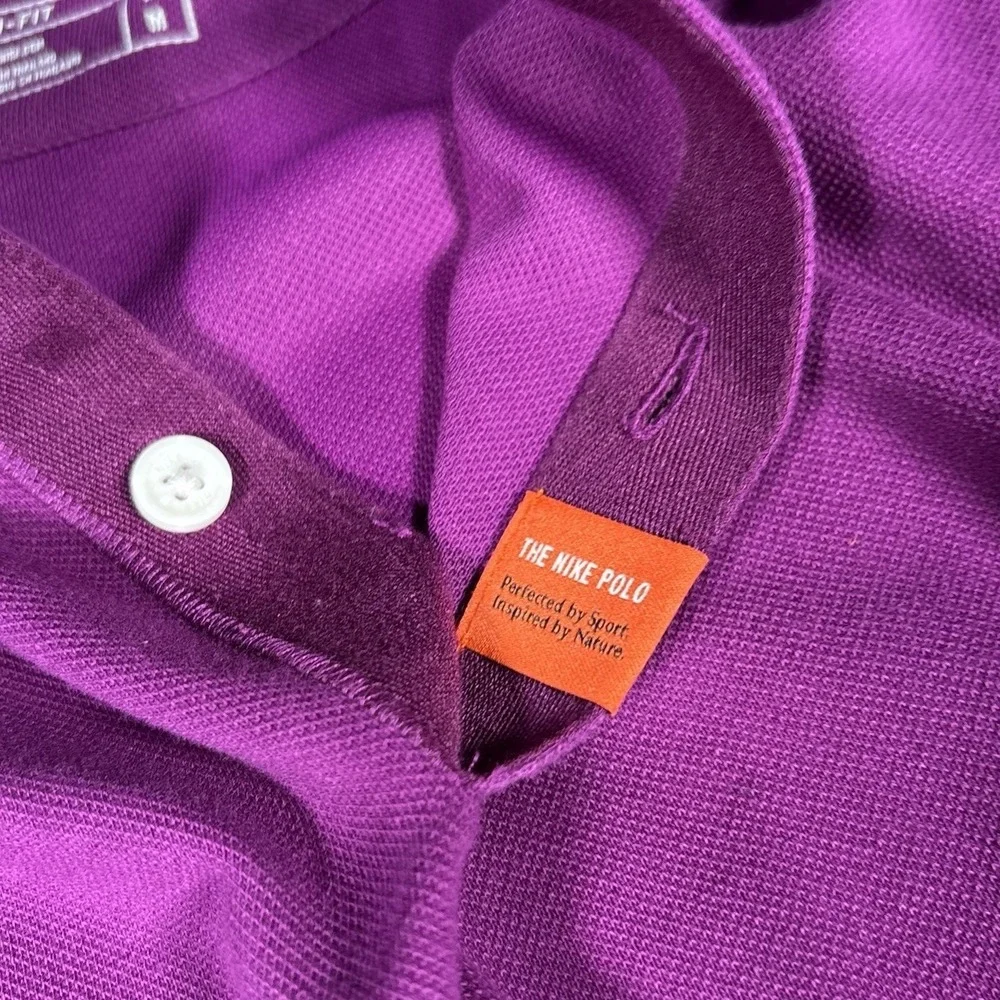 Nike The Nike Polo Shirt Mens M Short Sleeve Purple‎ Dri Fit Knit Golf